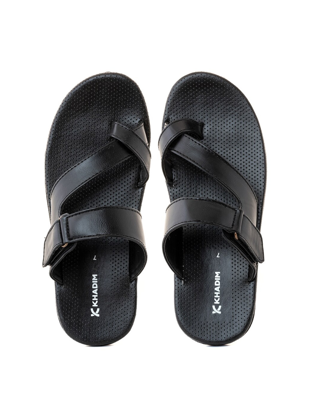 

Khadims Men One Toe Comfort Sandals, Black