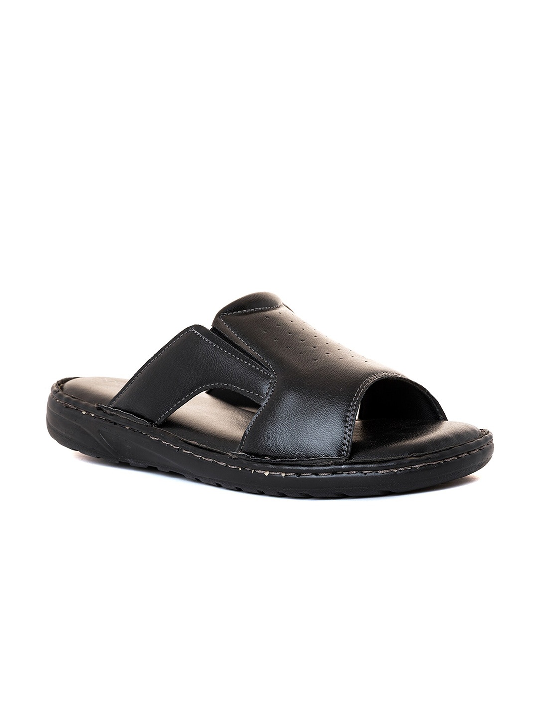 

Khadims Men Textured Comfort Sandals, Black