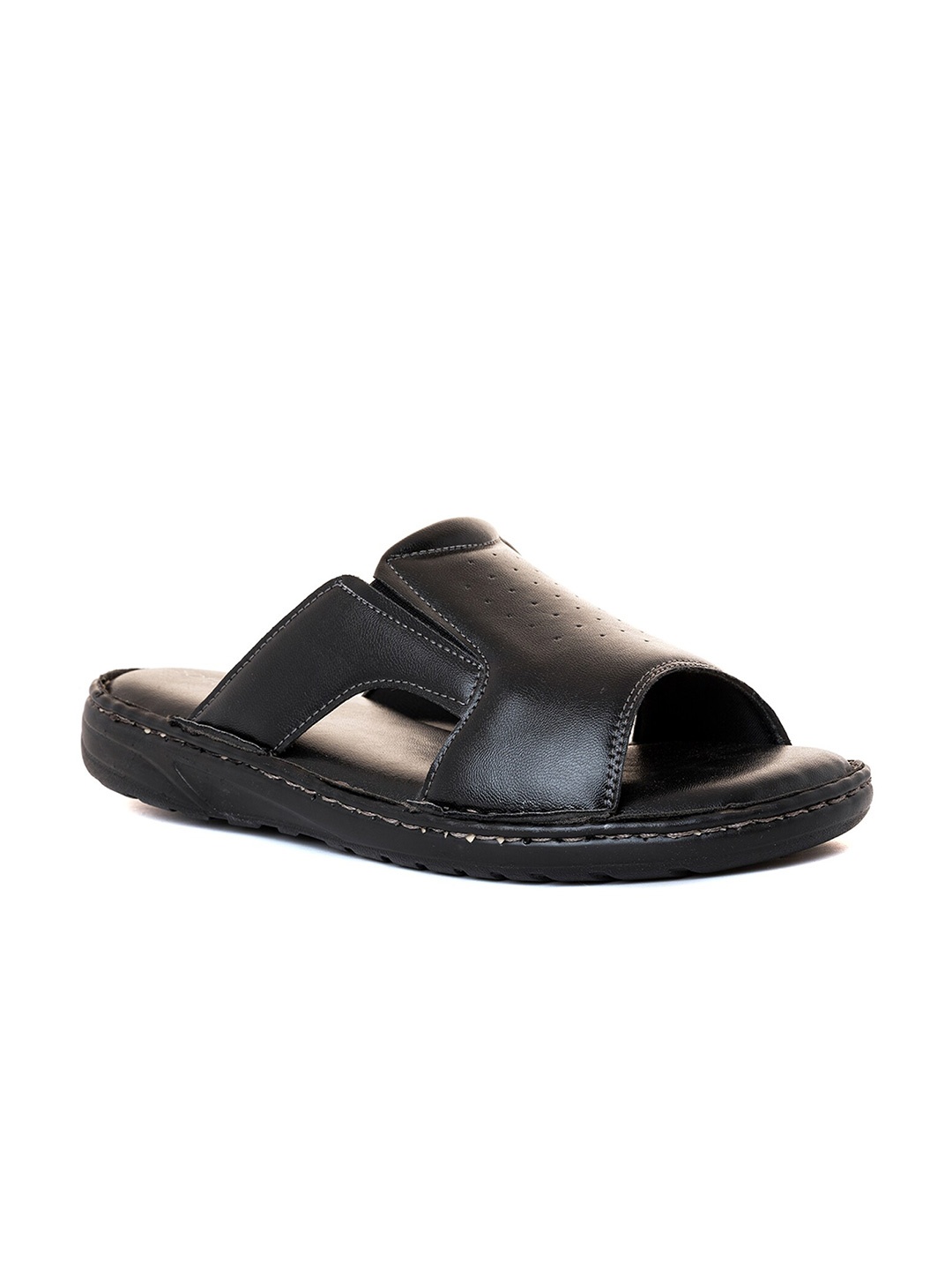

Khadims Men Textured Comfort Sandals, Brown
