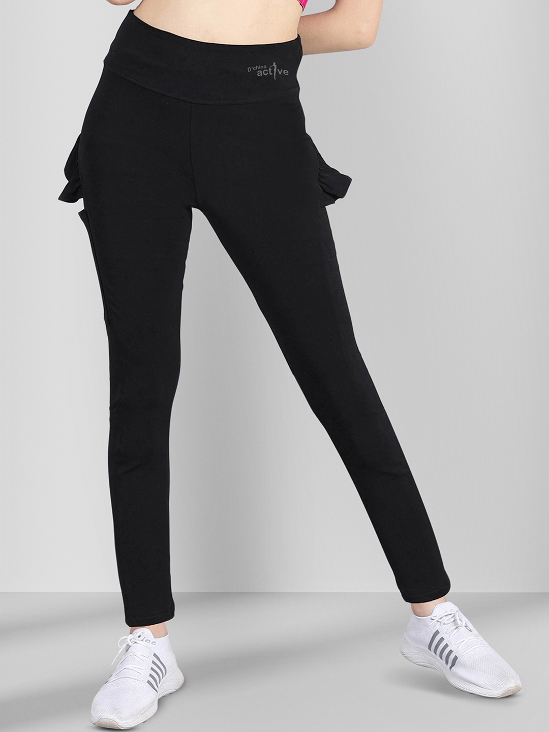

DChica Women High Waist Tights, Black