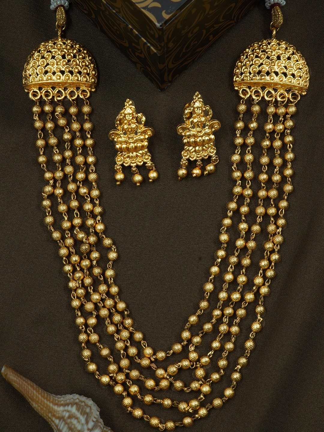 

GRIIHAM Gold-Plated Beaded Jewellery Set