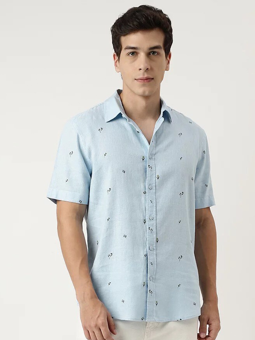 

Marks & Spencer Conversational Printed Casual Shirt, Blue
