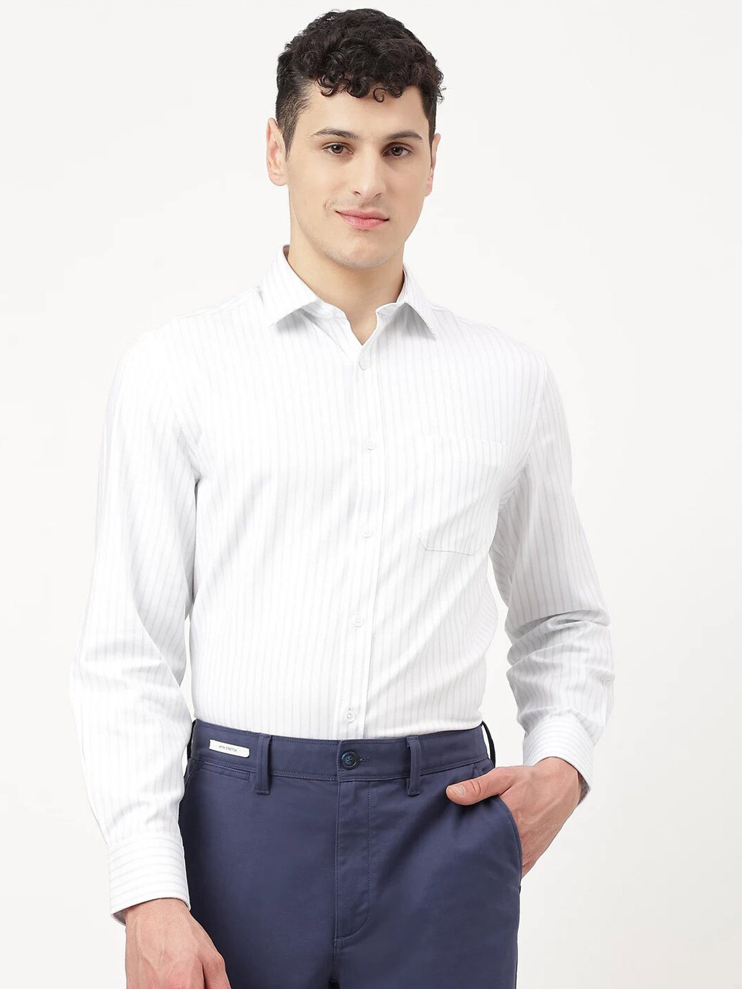 

Marks & Spencer Spread Collar Pure Cotton Formal Shirt, White