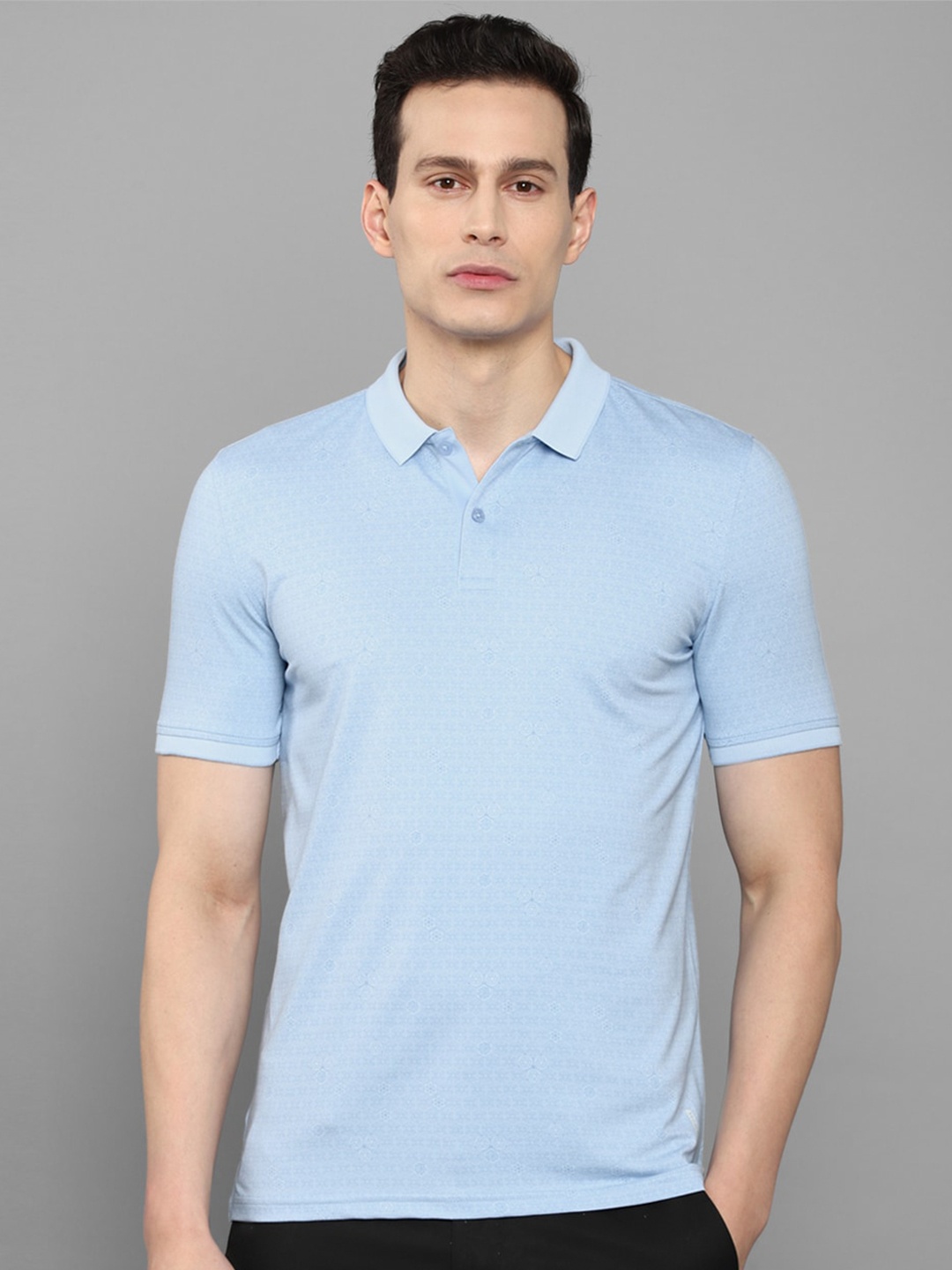 

Louis Philippe Sport Polo Collar Slim Fit Pure Cotton T-shirt, Blue