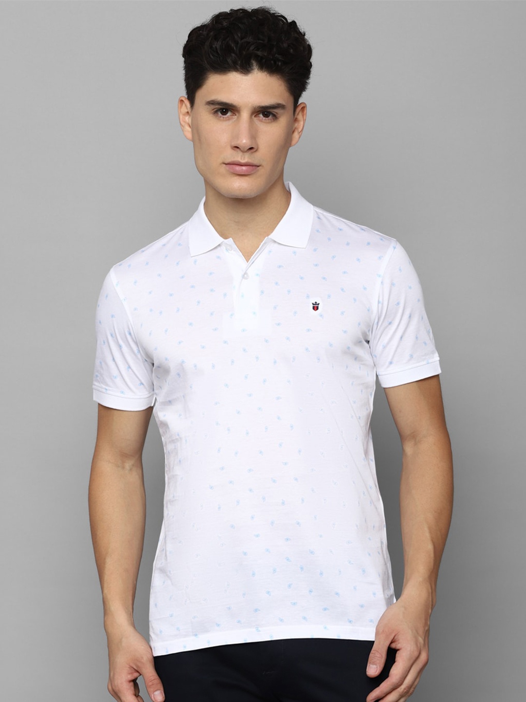 

Louis Philippe Sport Polo Collar Slim Fit Pure Cotton T-shirt, White