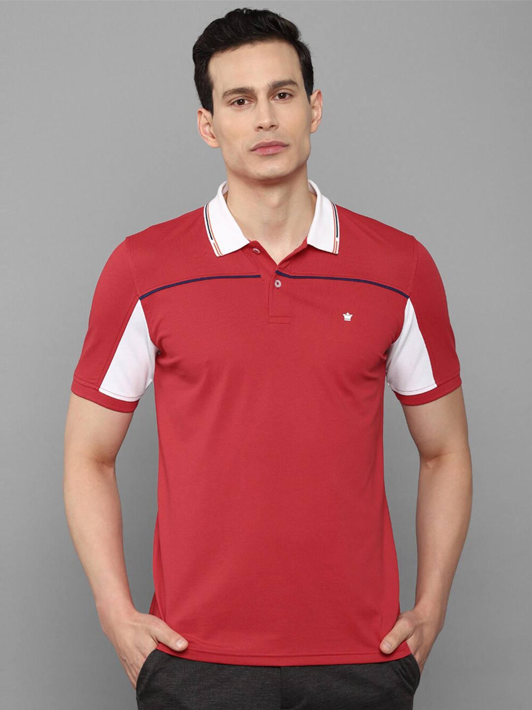 

Louis Philippe Polo Collar Pure Cotton T-shirt, Red