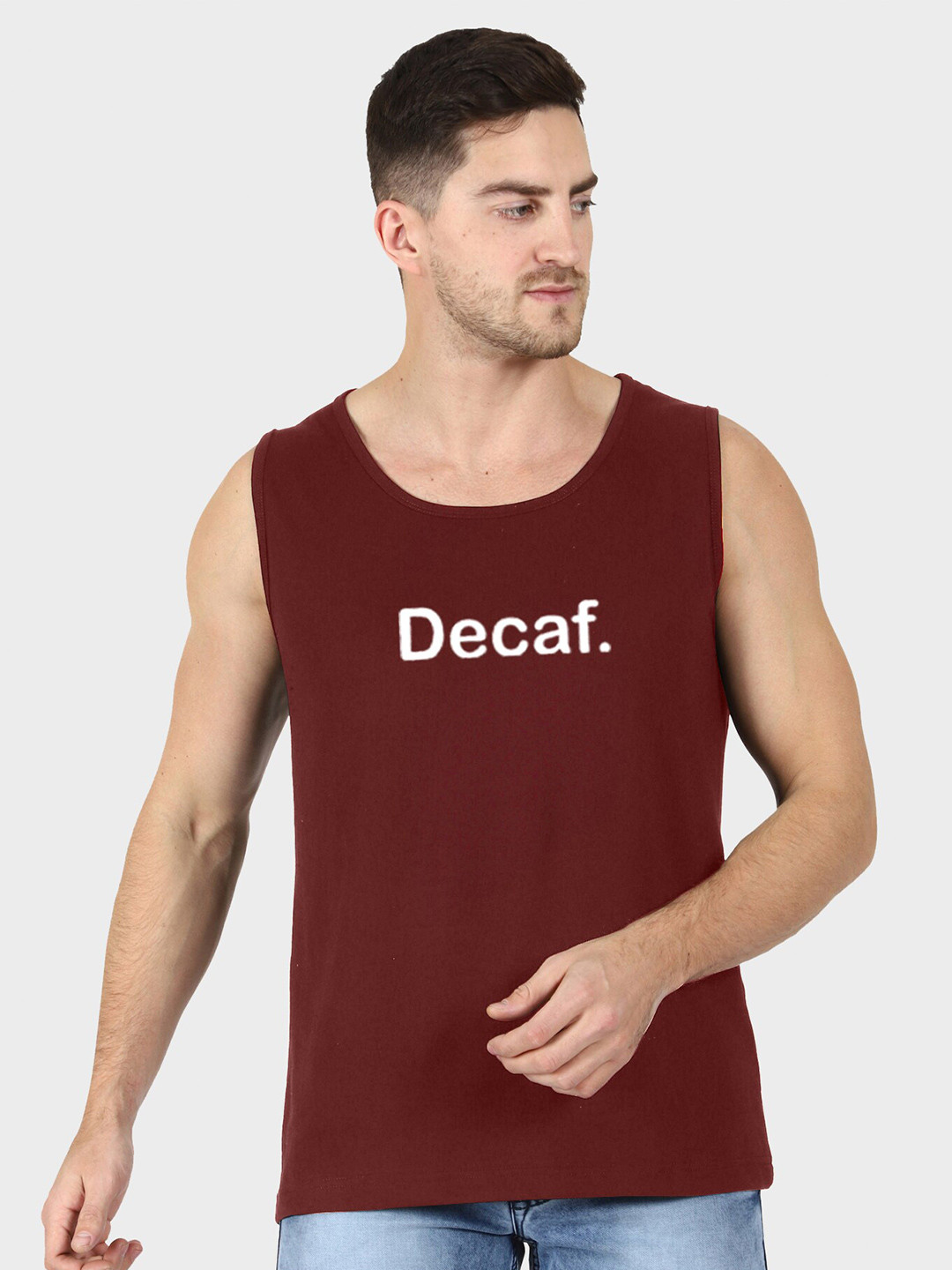 

T-SHIRT TRUCK Typography Printed Cotton T-shirt, Maroon