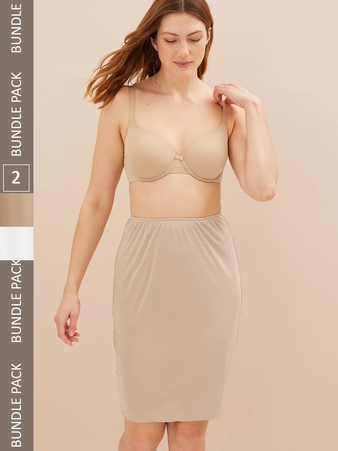 

Marks & Spencer Pack Of 2 Skirt Slips, Beige