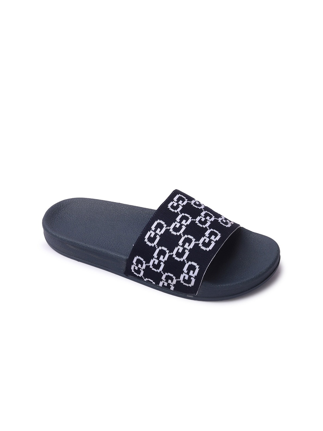 

Colo Women Printed Sliders, Navy blue