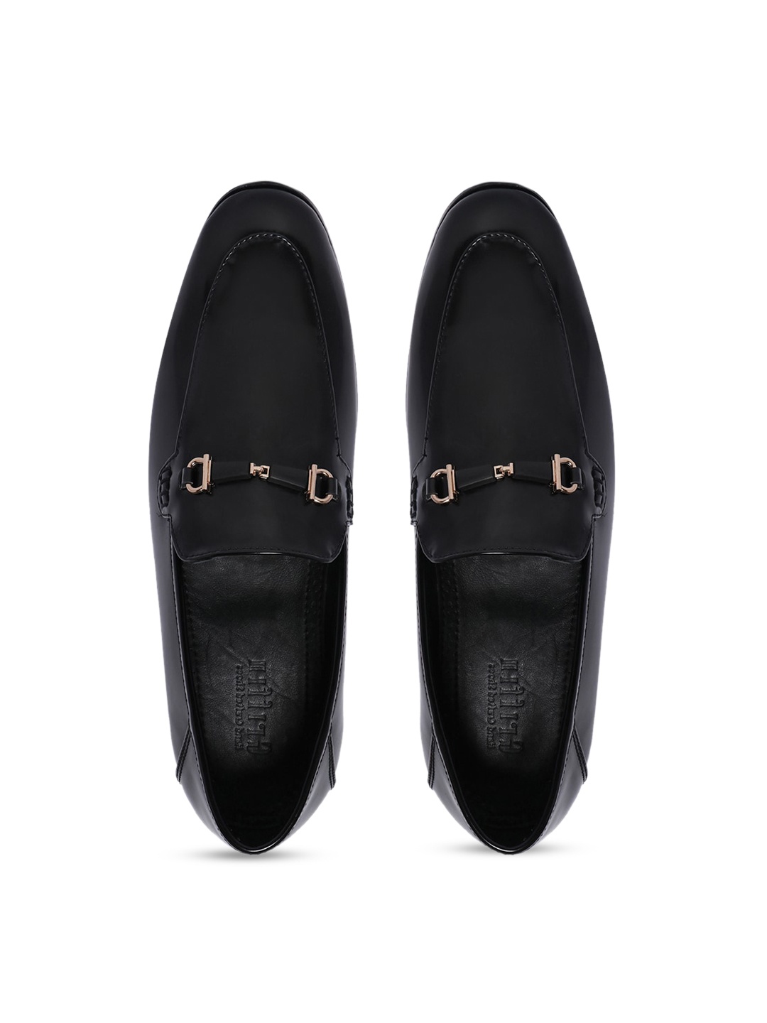 

GRIFFIN Men Latex Lined Horsebit Loafers, Black