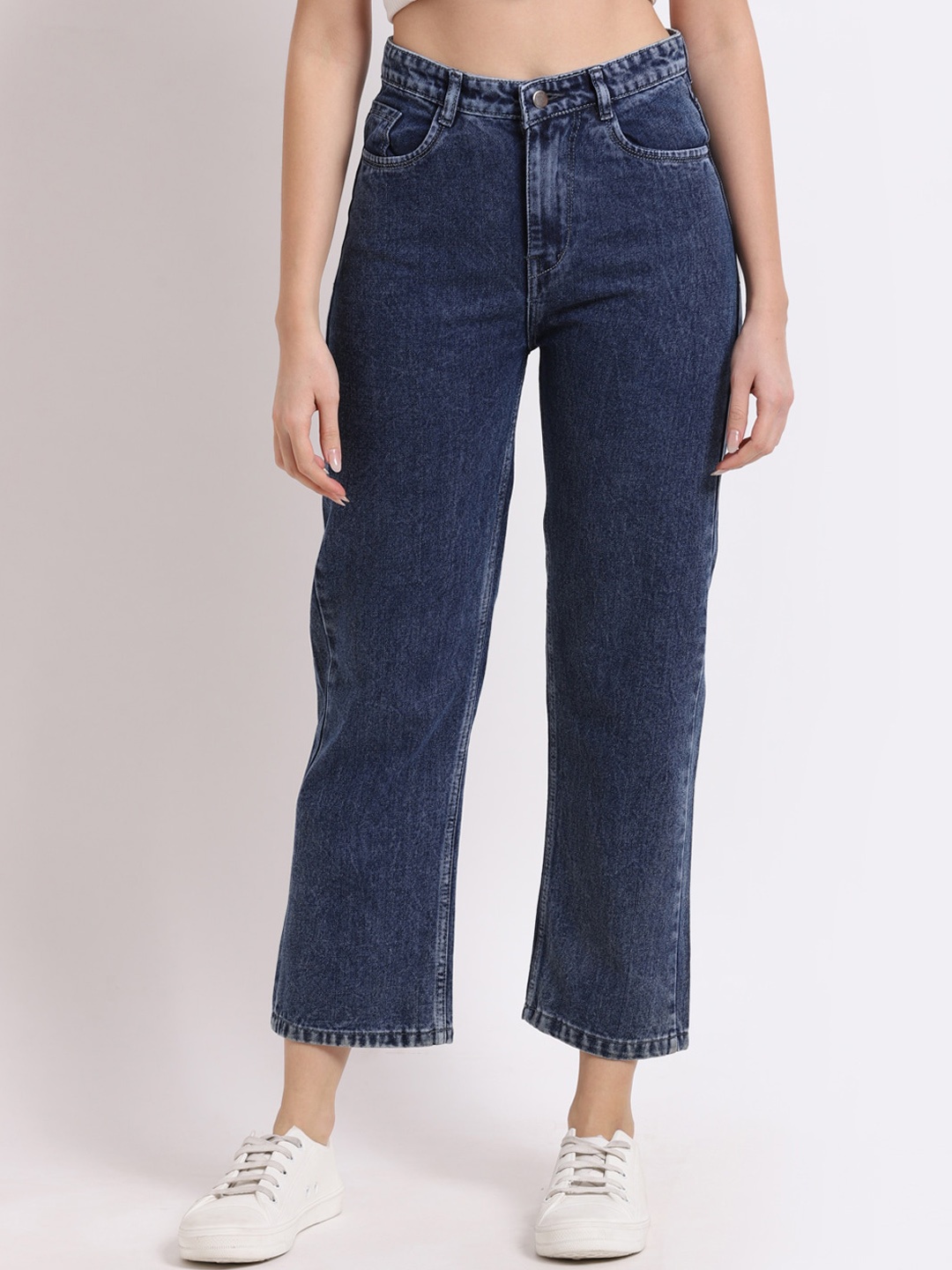 

HERE&NOW Women Blue Mid-Rise Flared Jeans