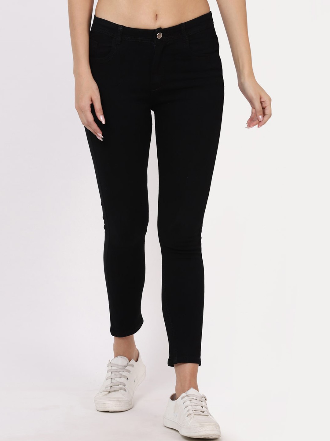 

HERE&NOW Black Women Mid Rise Skinny Fit Stretchable Jeans