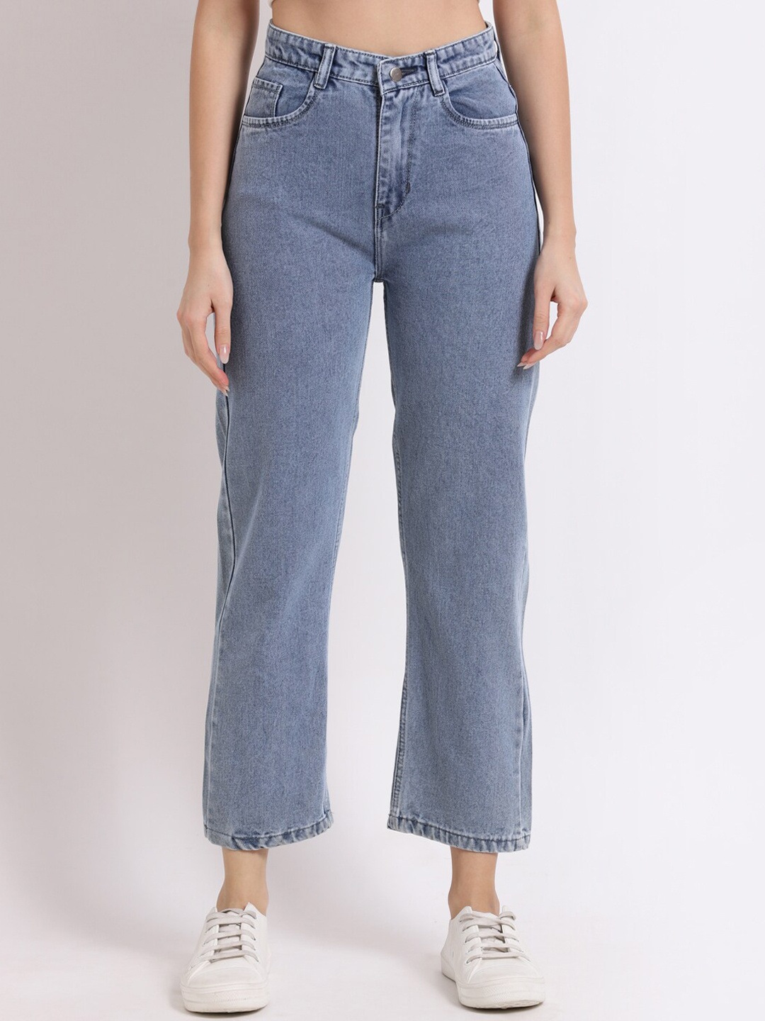 

HERE&NOW Women Blue Mid-Rise Flared Jeans