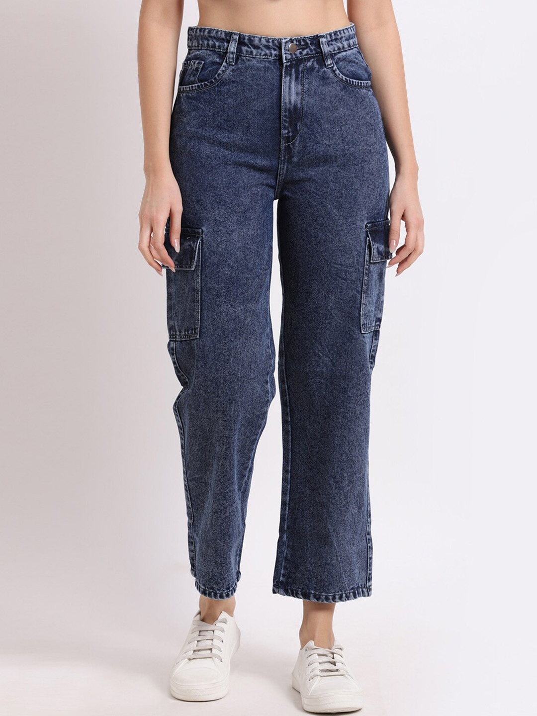 

HERE&NOW Women Blue Mid-Rise Flared Stretchable Jeans