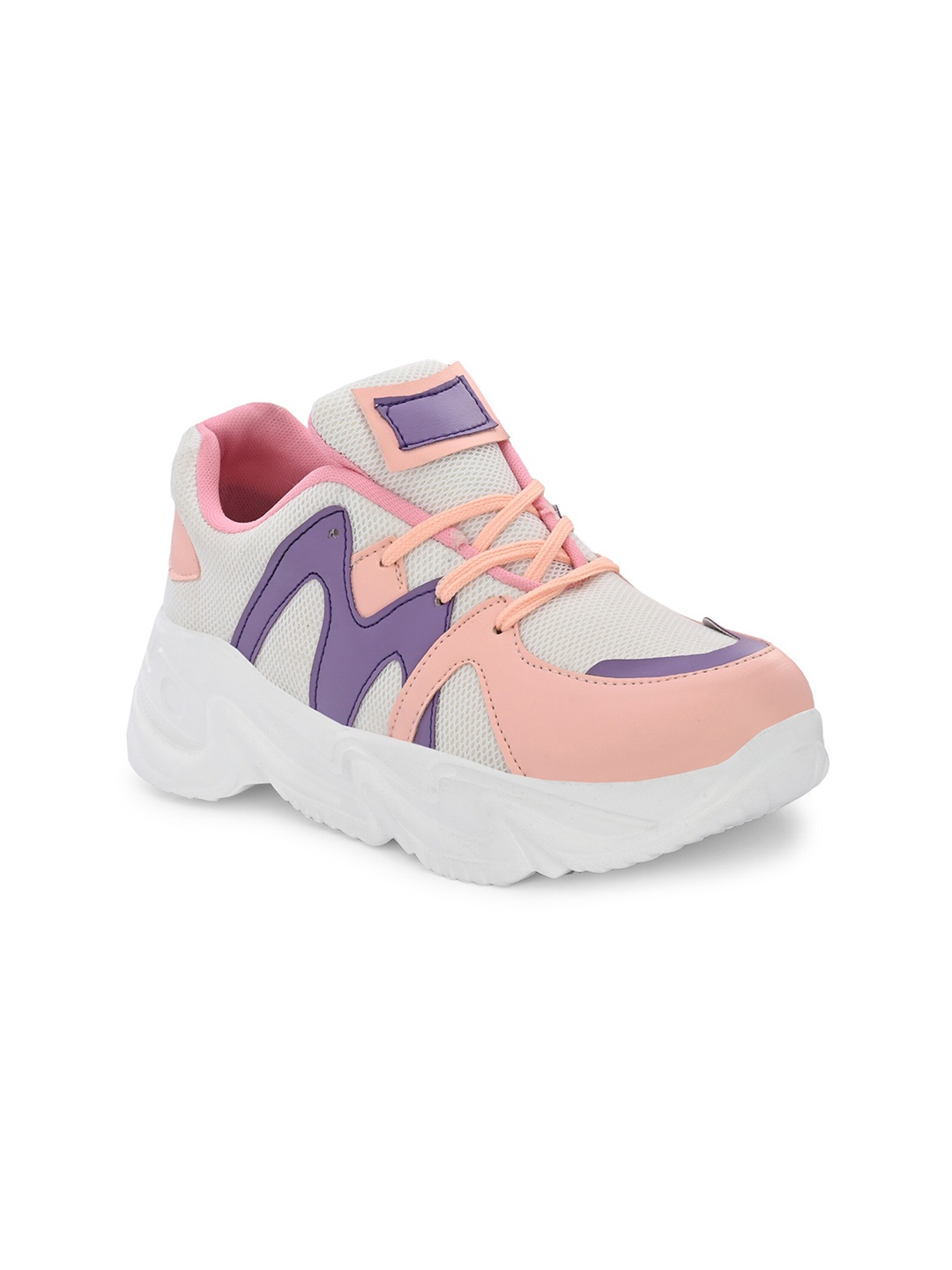 

DressBerry Women White And Pink Colourblocked Sneakers