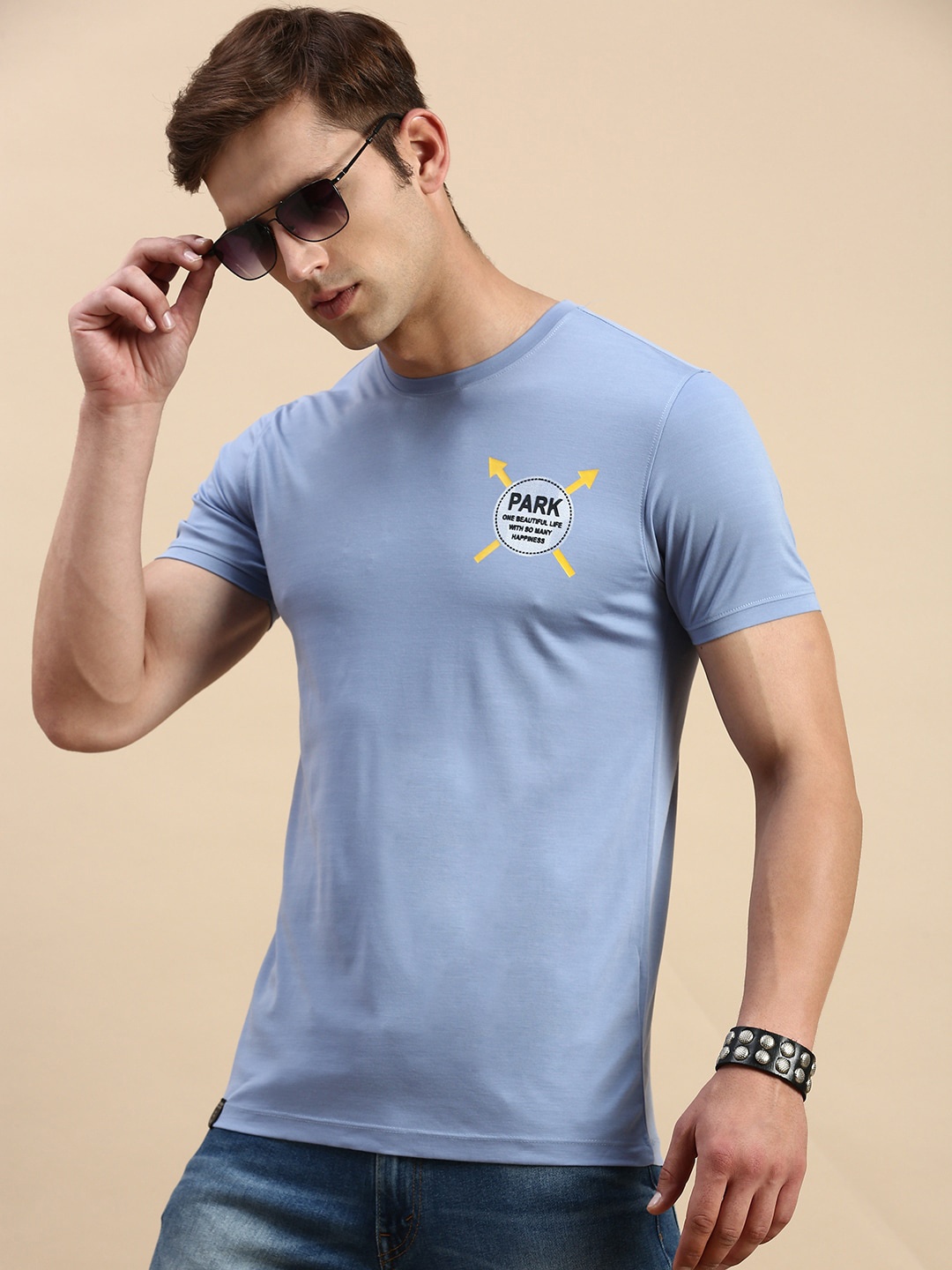 

SHOWOFF Graphic Printed Slim Fit T-shirt, Lavender