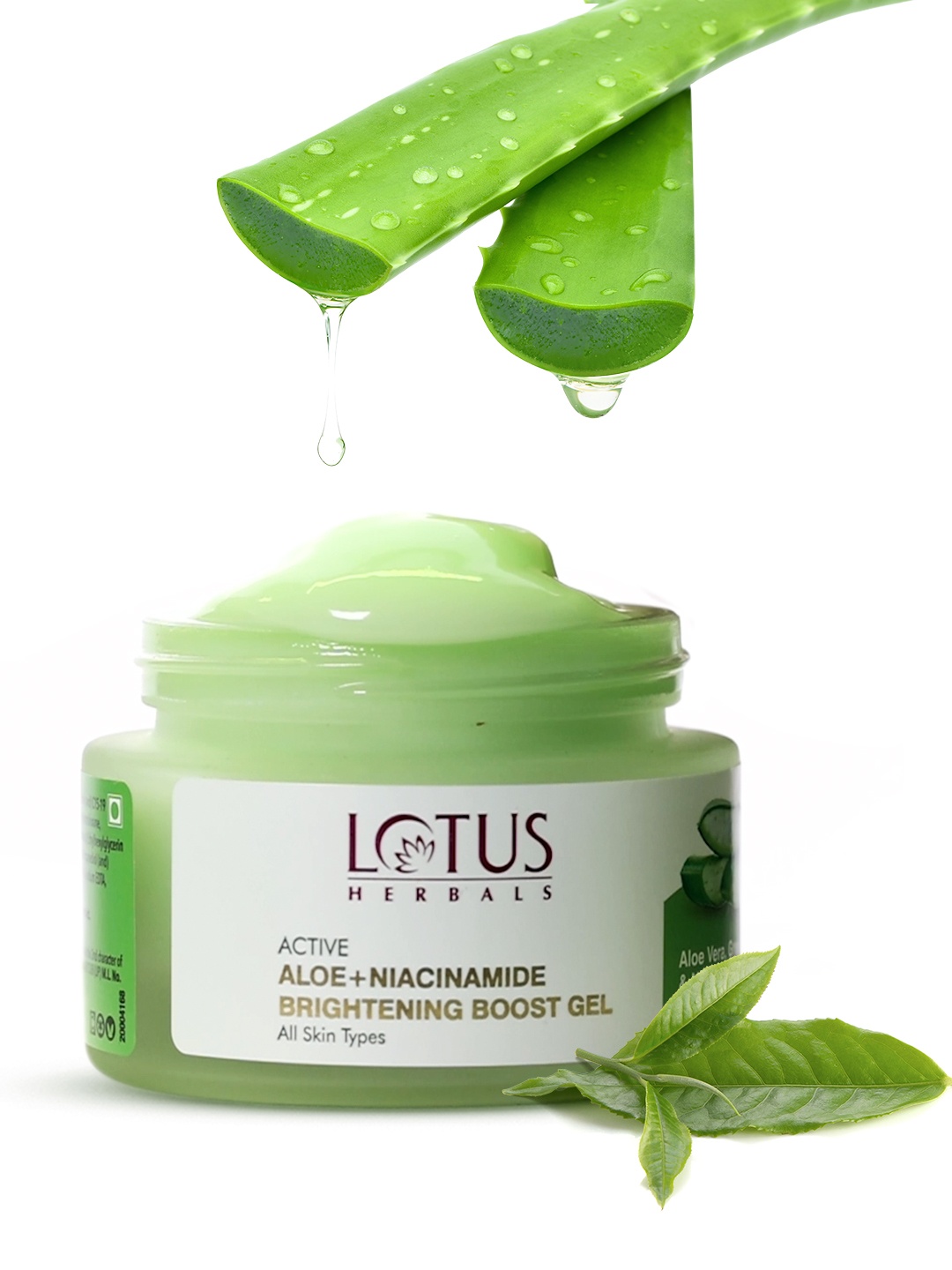 

Lotus Herbals Active Aloe + Niacinamide Brightening Boost Gel to Reduce Pigmentation - 50g, Green