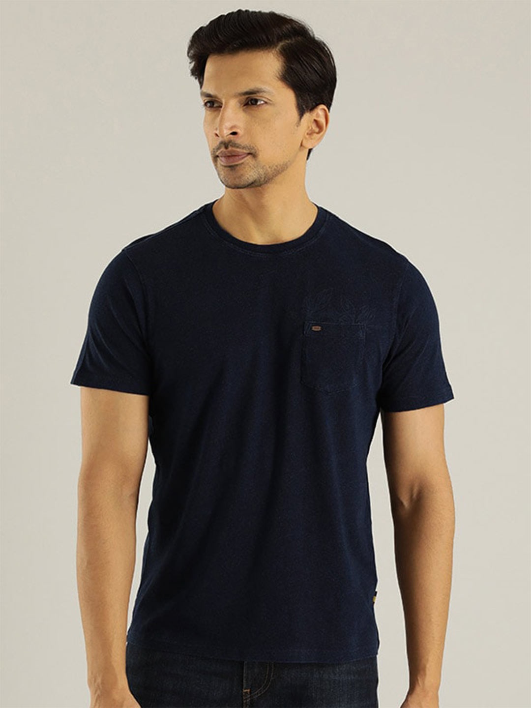 

Indian Terrain Slim Fit Cotton T-shirt, Blue