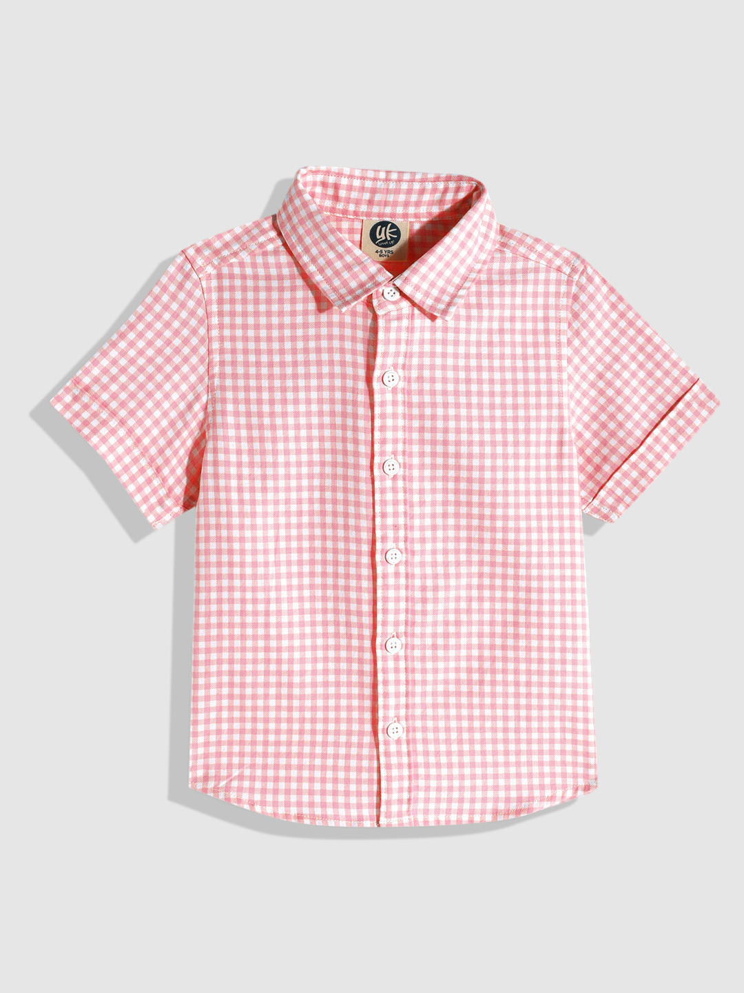 

YK Boys Opaque Checked Casual Shirt, White