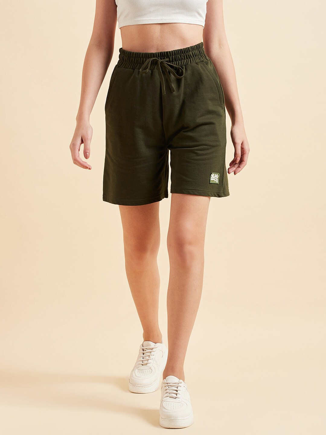 

Sweet Dreams Olive Women Mid Raise Regular Shorts