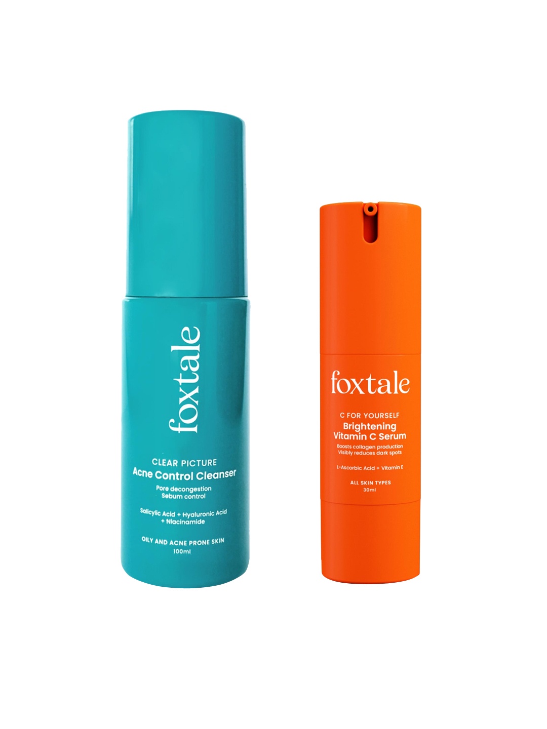 

FoxTale Acne Control Cleanser 100 ml & Vitamin C serum 30 ml, Na