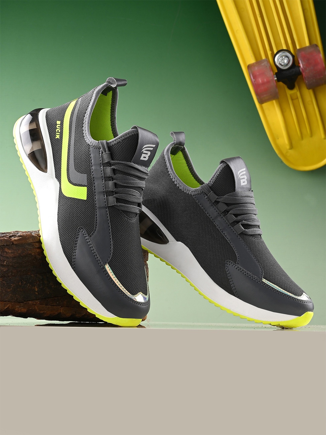 

BUCIK Men Running Air Max Sports Shoes, Grey