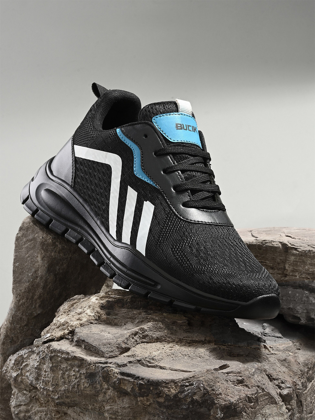 

BUCIK Men Running Air Max Sports Shoes, Black
