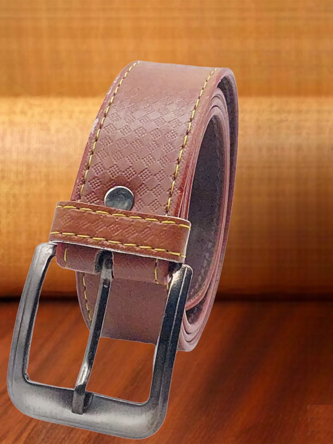 

DIAN Textured PU Belt, Tan