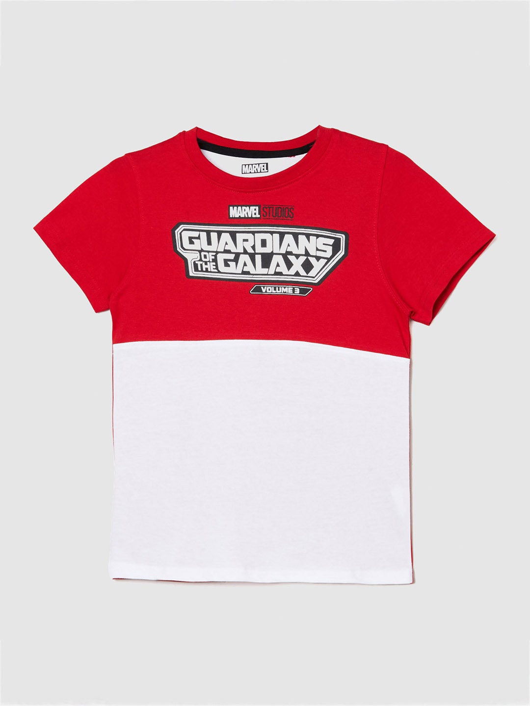 

max Boys Colourblocked Cotton T-shirt, Red