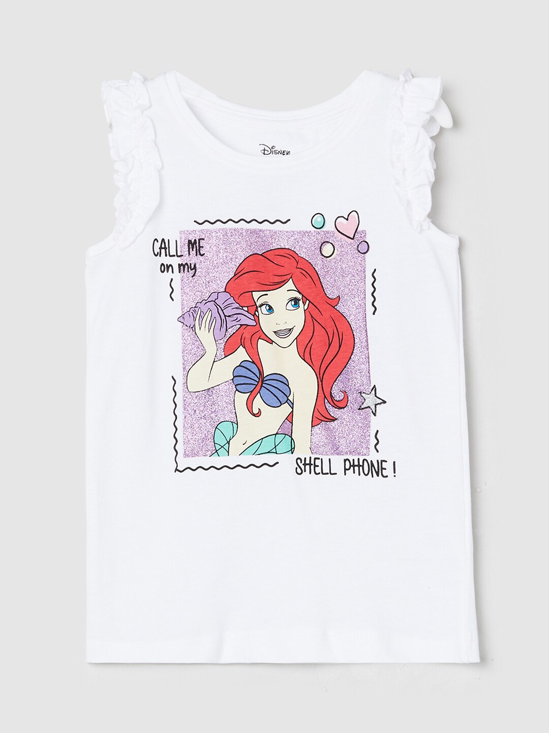 

max Girls Graphic Printed Cotton T-shirt, White