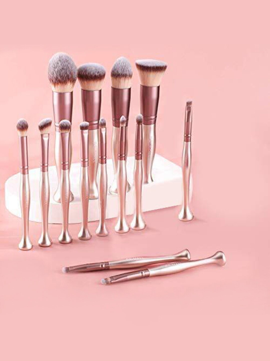 

BS MALL Set Of 14 Professional Standing Makeup Brushes - Rose Gold