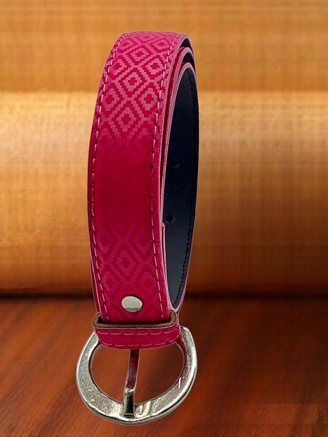 

DIAN Printed PU Belt, Pink