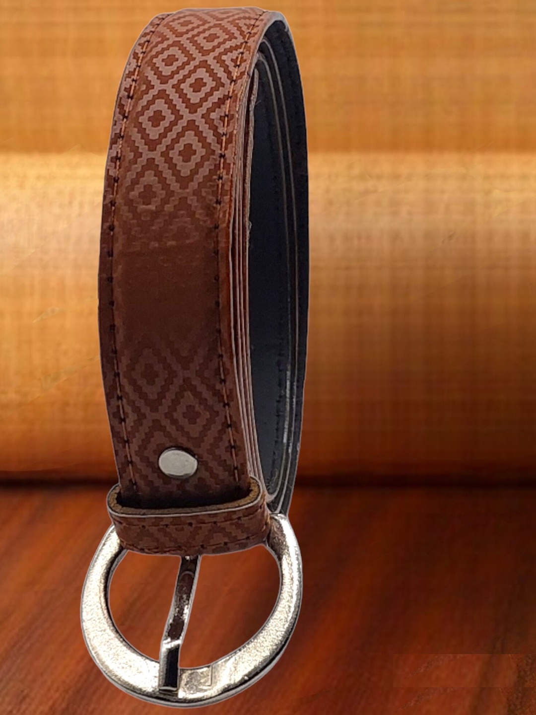 

DIAN Printed PU Belt, Brown