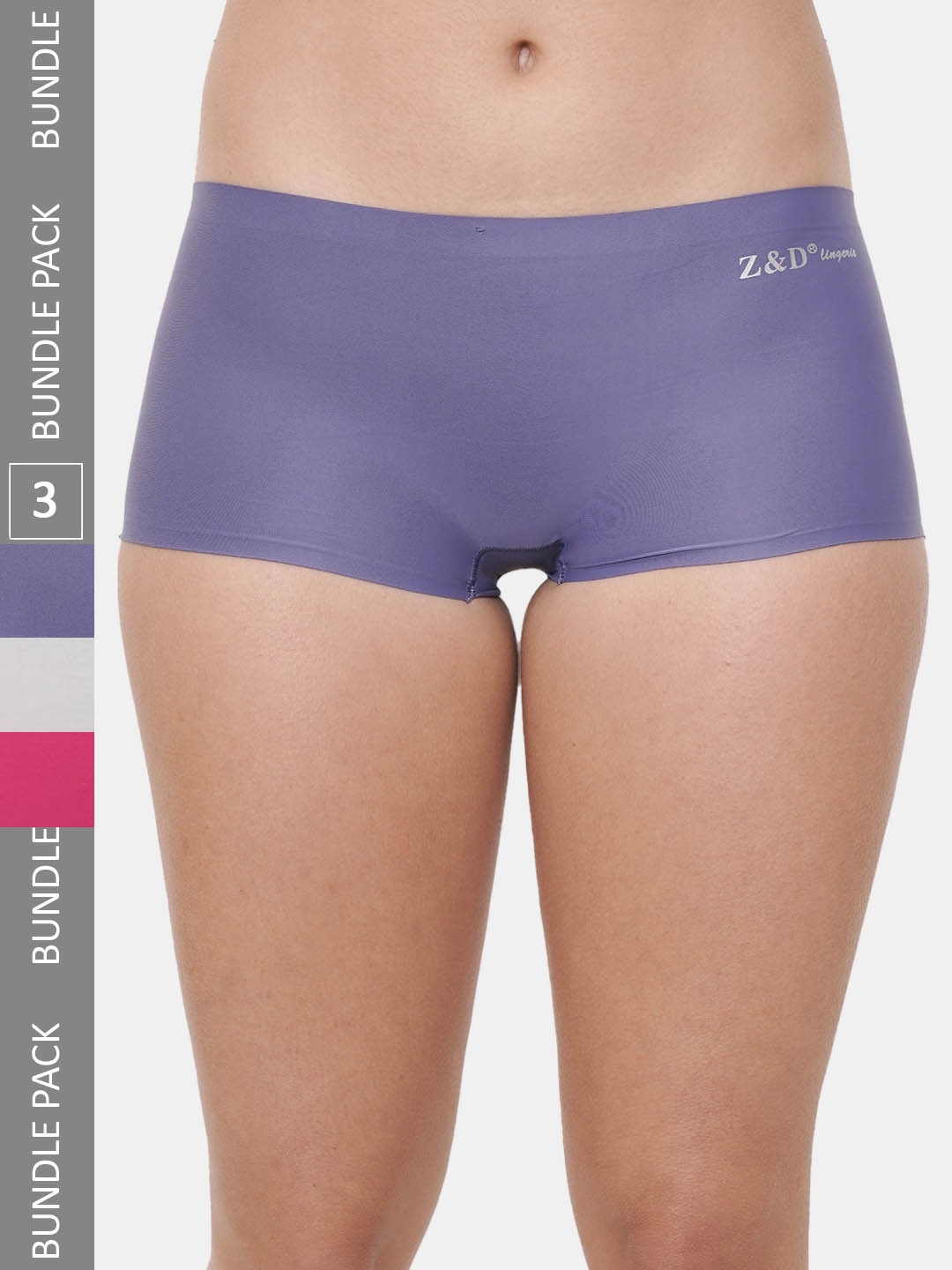 

Amour Secret Women Pack Of 3 Seamless Anti Bacterial Boy-Short Briefs, Blue