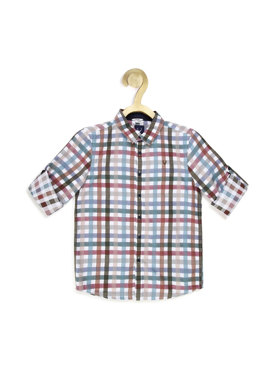 

Allen Solly Junior Boys Checked Pure Cotton Casual Shirt, Brown