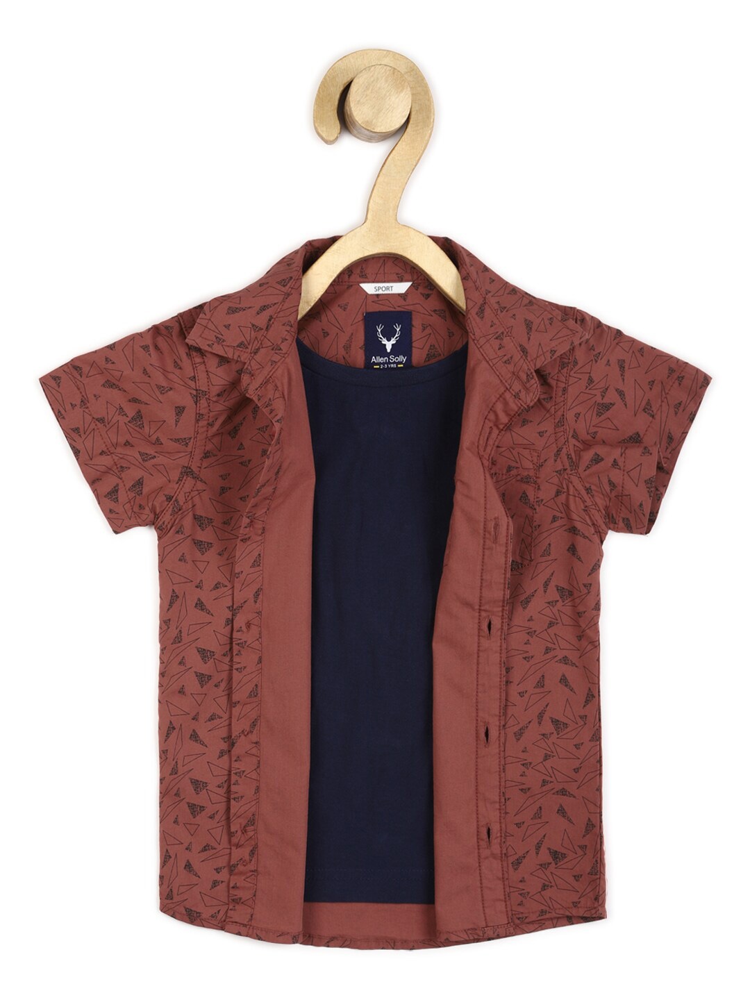 

Allen Solly Junior Boys Geometric Printed Pure Cotton Casual Shirt, Brown