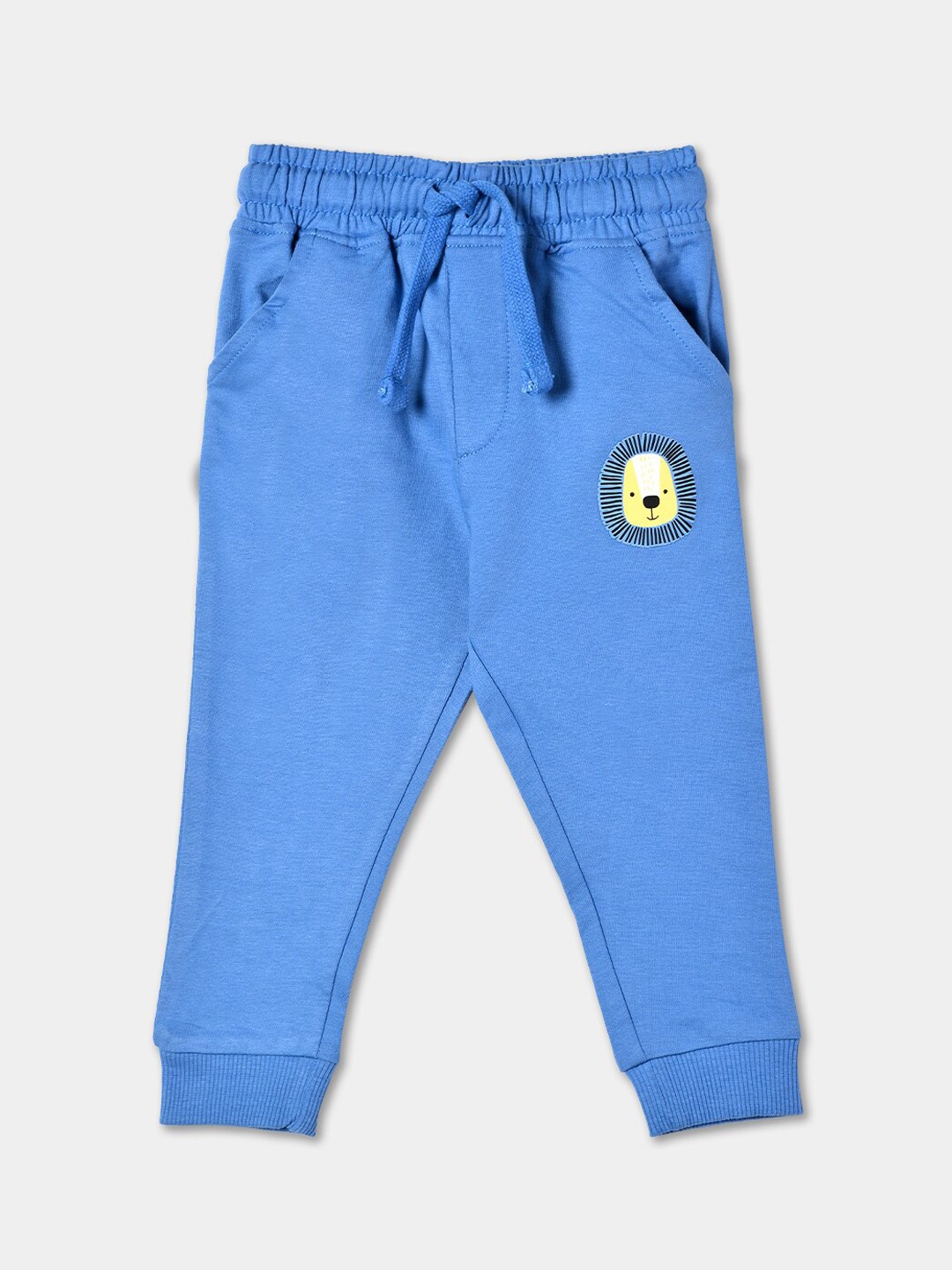 

R&B Boys Mid-Rise Cotton Relaxed-Fit Joggers, Blue