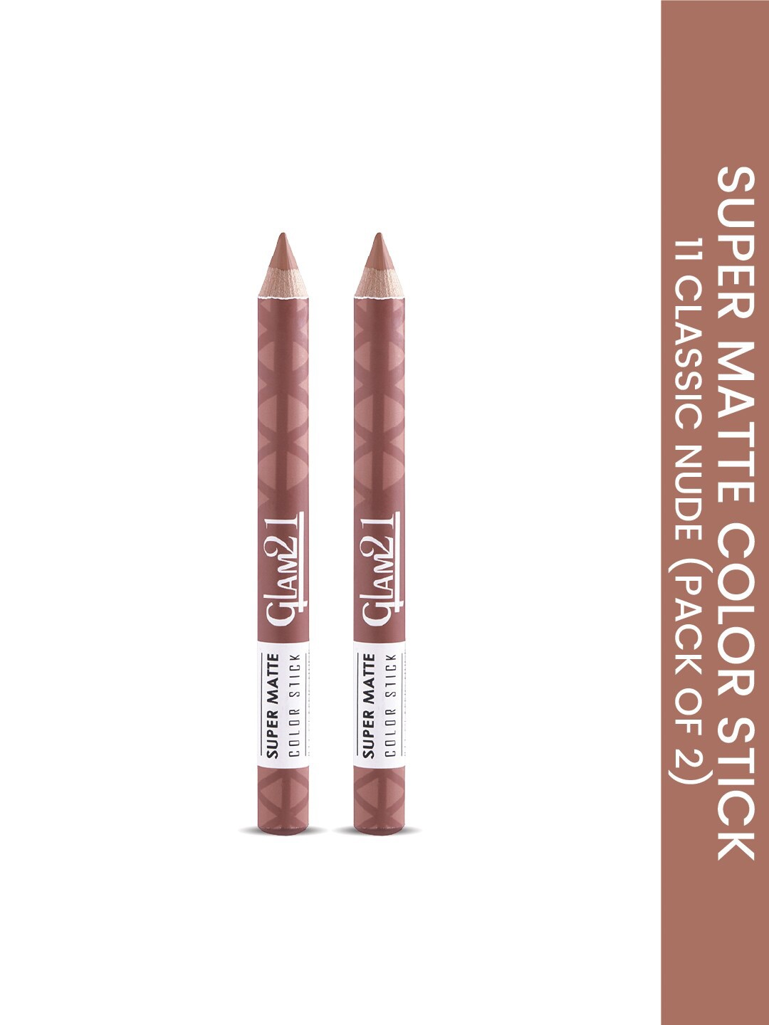 

GLAM21 Set Of 2 Super Matte Non-Drying Long-Lasting Colorstick - Classic Nude 11