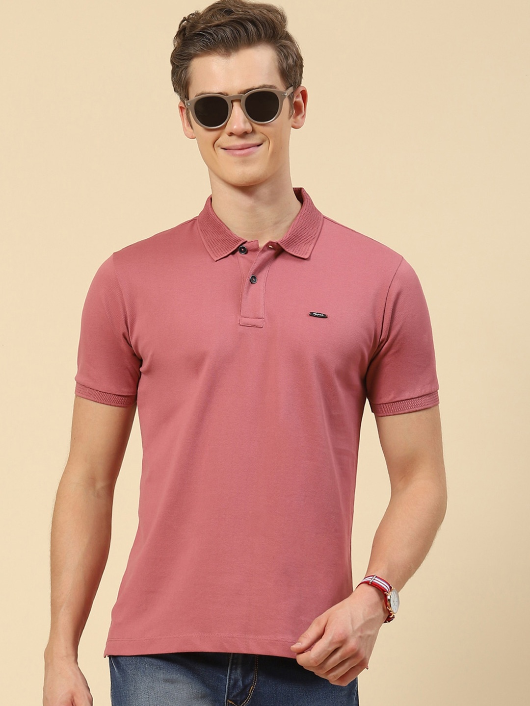 

Monte Carlo Short Sleeves Polo Collar Regular T-shirt, Mauve