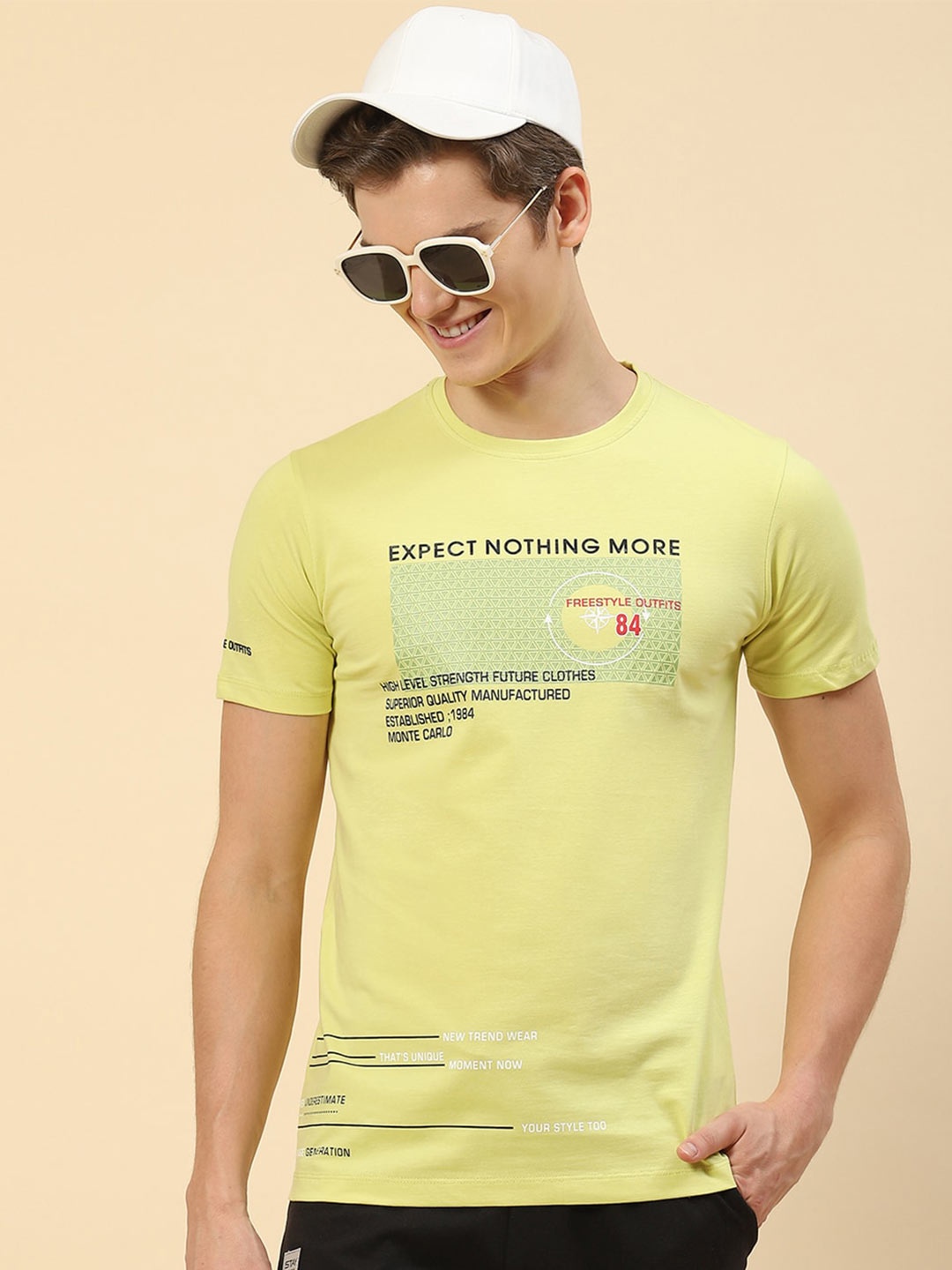 

Monte Carlo Typography Printed T-shirt, Yellow