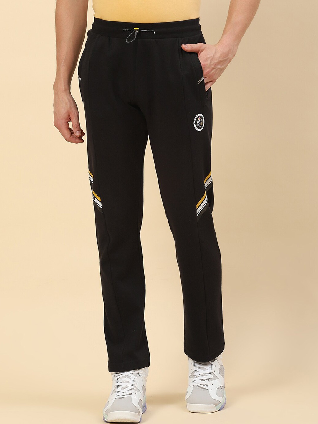 

Monte Carlo Men Plus Size Mid-Rise Track Pants, Black
