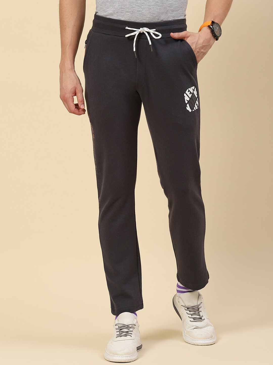 

Monte Carlo Men Plus Size Mid-Rise Track Pants, Charcoal