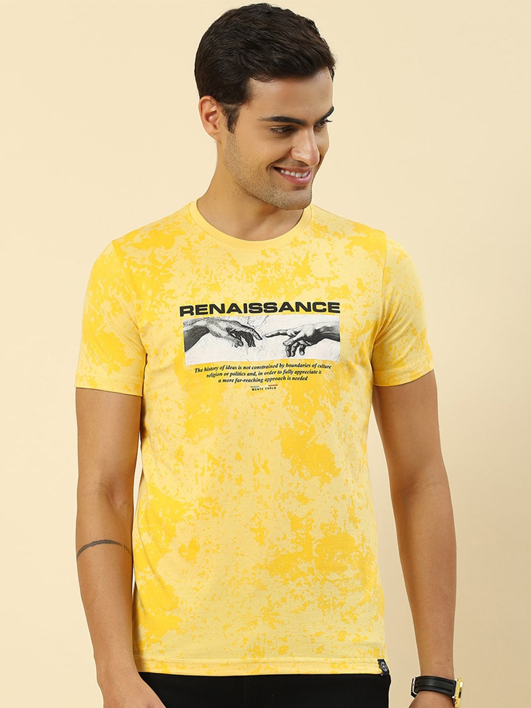 

Monte Carlo Typography Printed T-shirt, Yellow