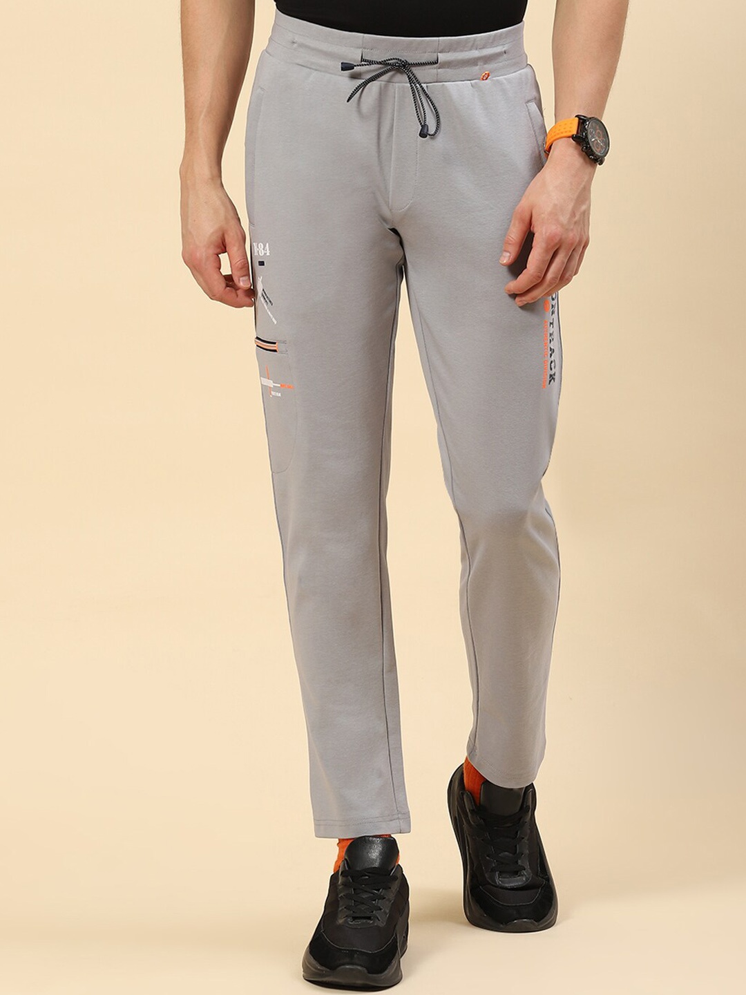 

Monte Carlo Men Mid Rise Track Pants, Grey