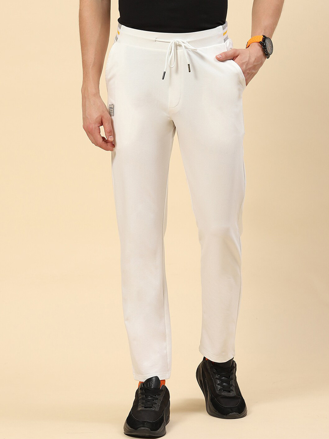 

Monte Carlo Men Mid-Rise Track Pants, White