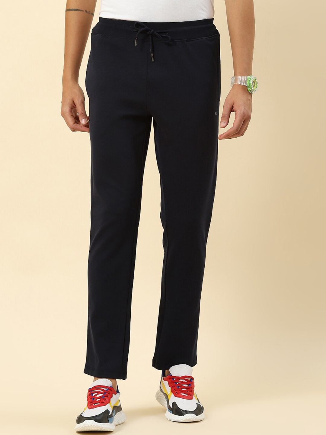 

Monte Carlo Men Mid Rise Track Pants, Navy blue