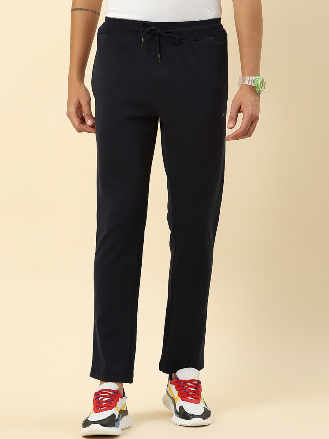 

Monte Carlo Men Mid Rise Track Pants, Navy blue