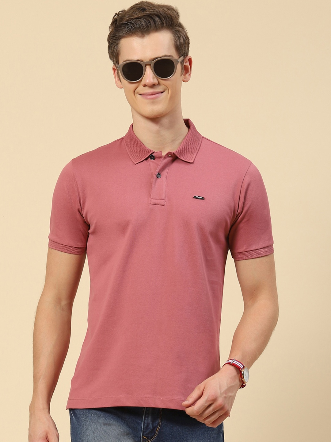 

Monte Carlo Short Sleeves Polo Collar Regular T-shirt, Mauve