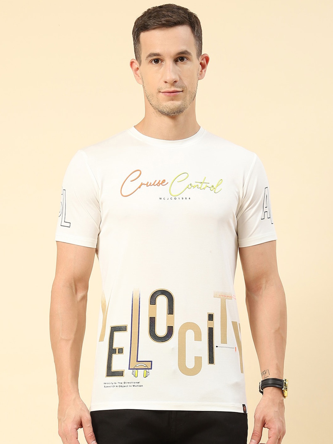 

Monte Carlo Typography Printed T-shirt, White