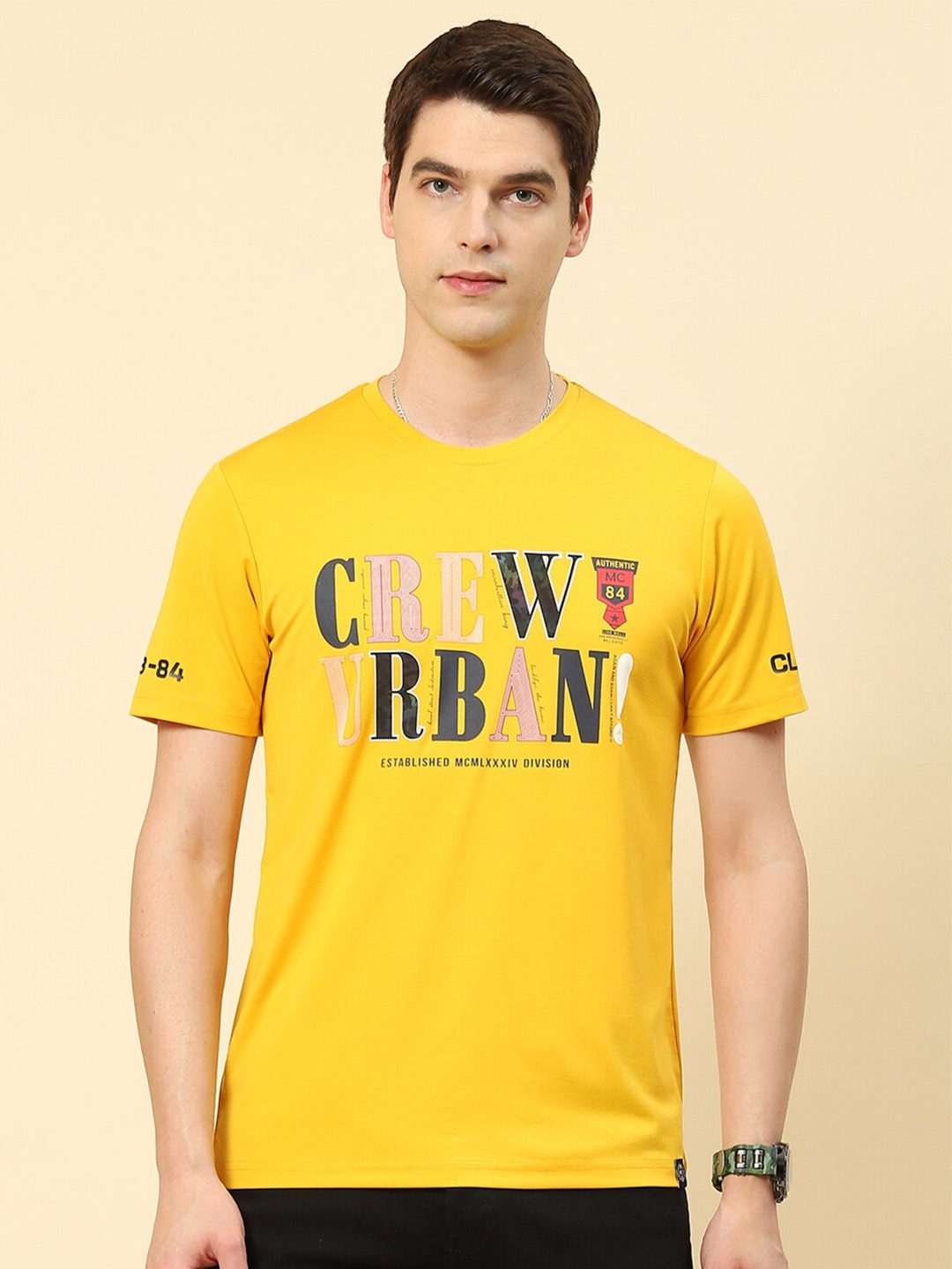 

Monte Carlo Typography Printed T-shirt, Yellow